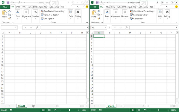 A screenshot of the Excel 2013 program interface