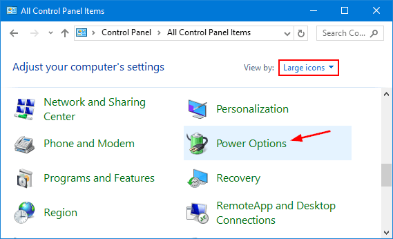 Adjusting Power Settings
Open Power Options by right-clicking on the Battery icon in the taskbar and selecting Power Options.