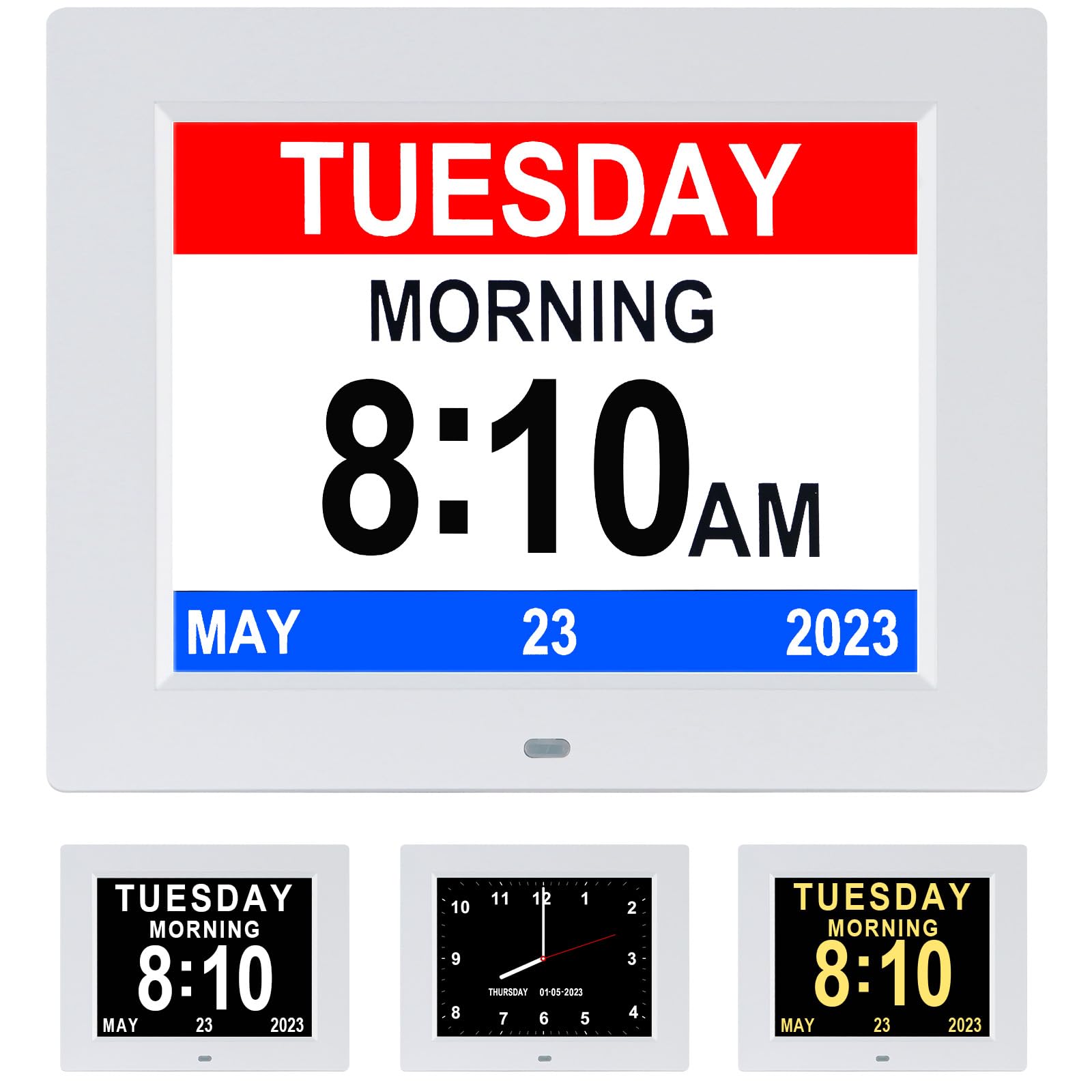 Calendar and clock showing the correct date and time.