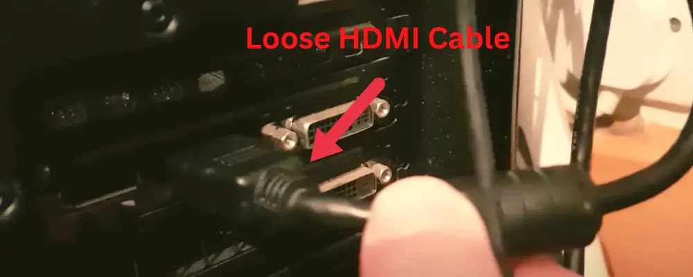 Check physical connections:
Ensure that the HDMI cable is securely connected to both the computer's HDMI port and the monitor's HDMI port.