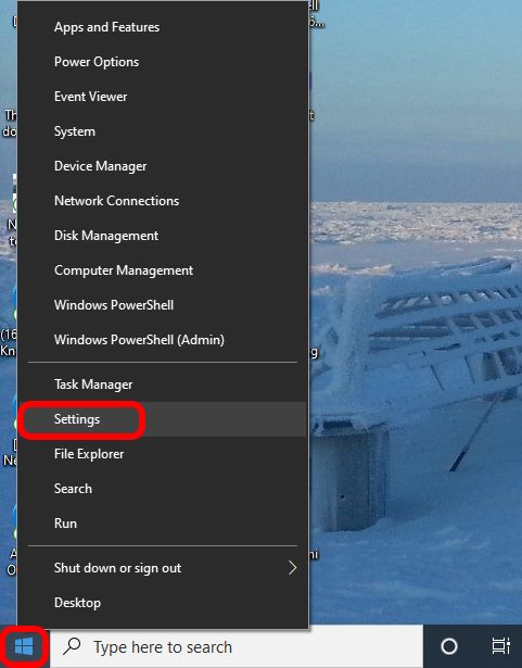 Click the Windows Start button.
Select Settings.