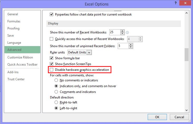 Close the File Explorer window.
Open Excel 2013 and check if the issue is resolved.
