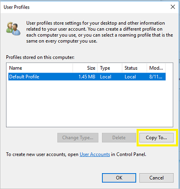 Create a new user profile by going to Control Panel and selecting User Accounts.
Click on Manage another account and then Create a new account.