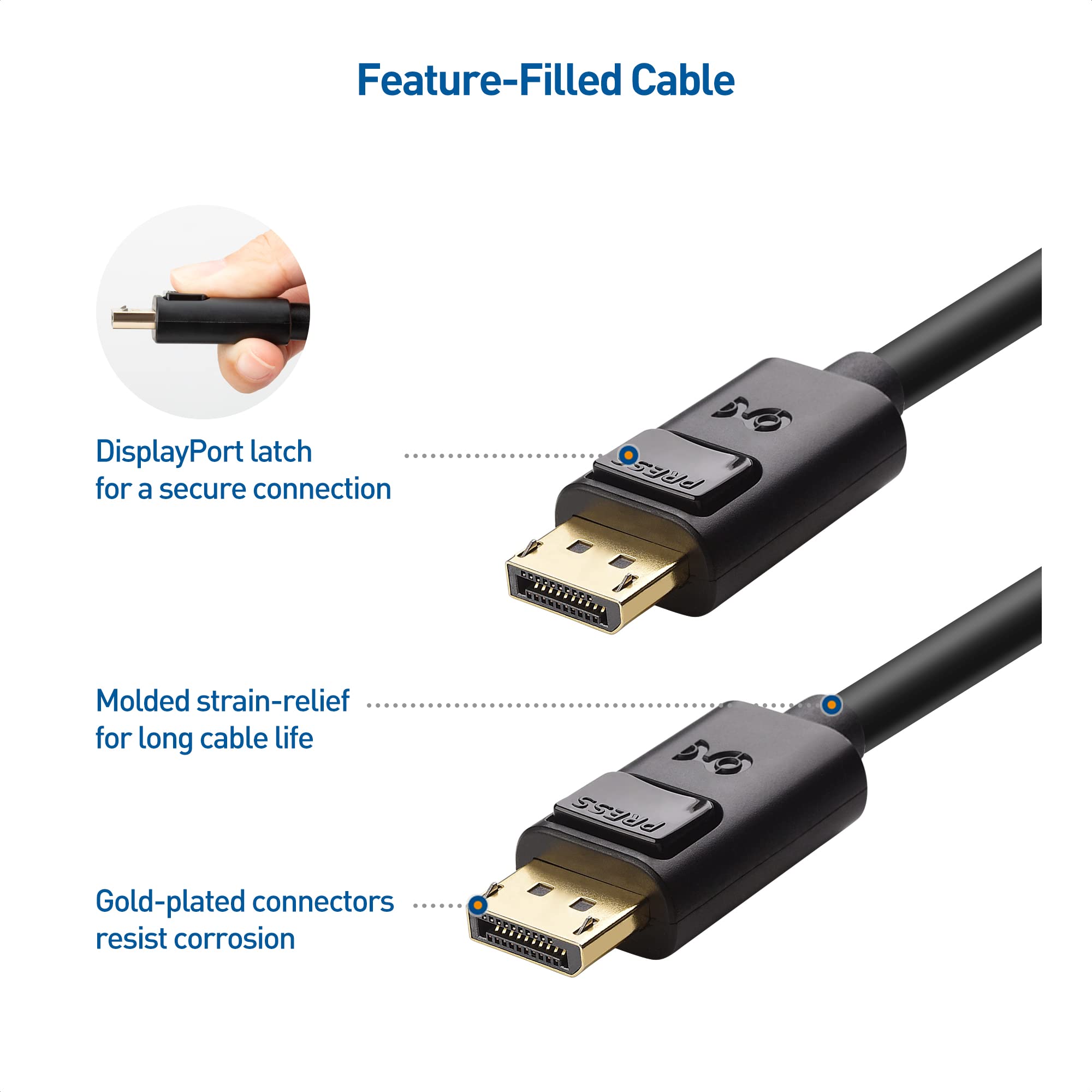 DisplayPort cable connection