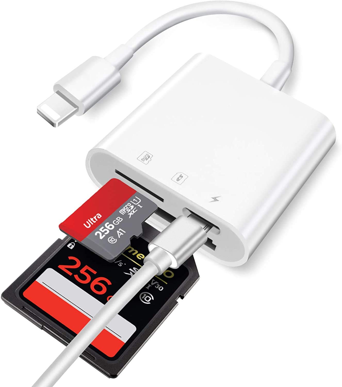 Image of Apple Lightning to SD card camera reader