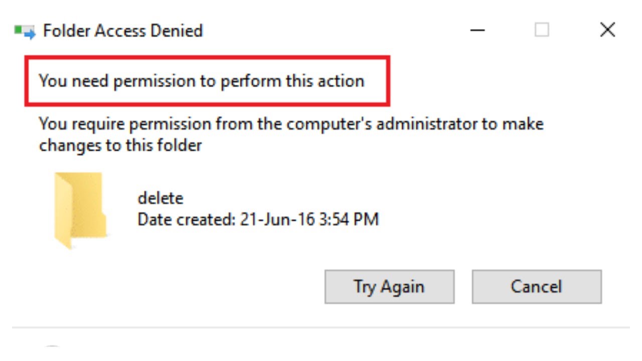 Restart your computer: A simple restart can sometimes resolve permission issues.
Check your account type: Ensure that you are logged in as an administrator or have the necessary permissions to make changes.