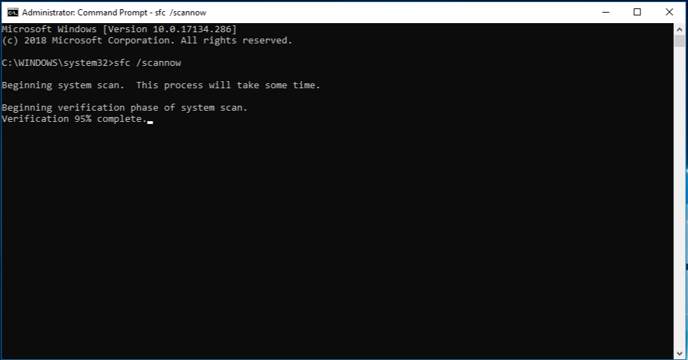 Step 1: Launch Command Prompt as an administrator
Step 2: Run the SFC scan by typing "sfc /scannow" and press Enter