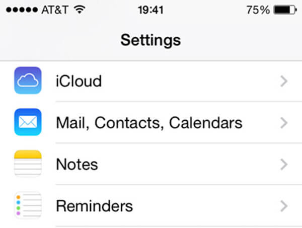 Step 1: Open the Settings app on your iPhone.
Step 2: Scroll down and select "Mail" or "Mail, Contacts, Calendars" depending on your iOS version.