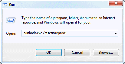 Use the navpane parameter to reset the navigation pane in Outlook
Open the Run command by pressing the Windows key + R