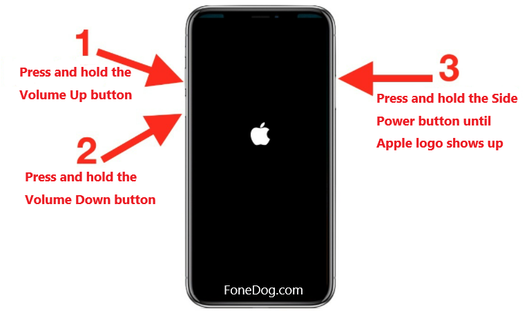 Wait for a few seconds, then press and hold the power button again until the Apple logo appears.
Release the power button and wait for your iPhone to restart.