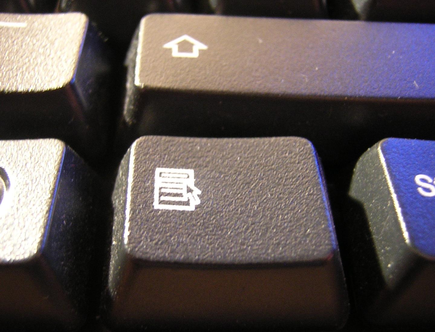 Windows key combination on a keyboard