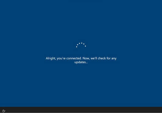 Windows update screen